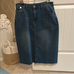 Allegra K size L denim skirt
